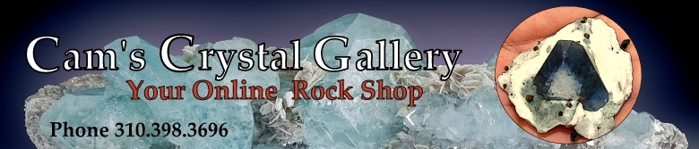 Cam's Crystal Gallery -- Fine quality gems, minerals, crystals, fossils and jewelry